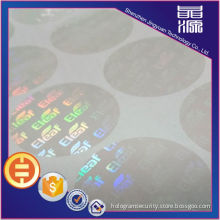 Transparent laser hologram sticker custom design label